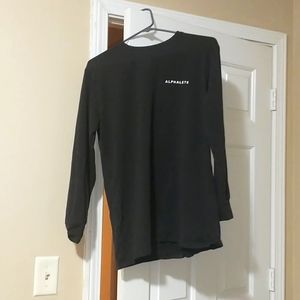 Athletic Black Long Sleeve Shirt